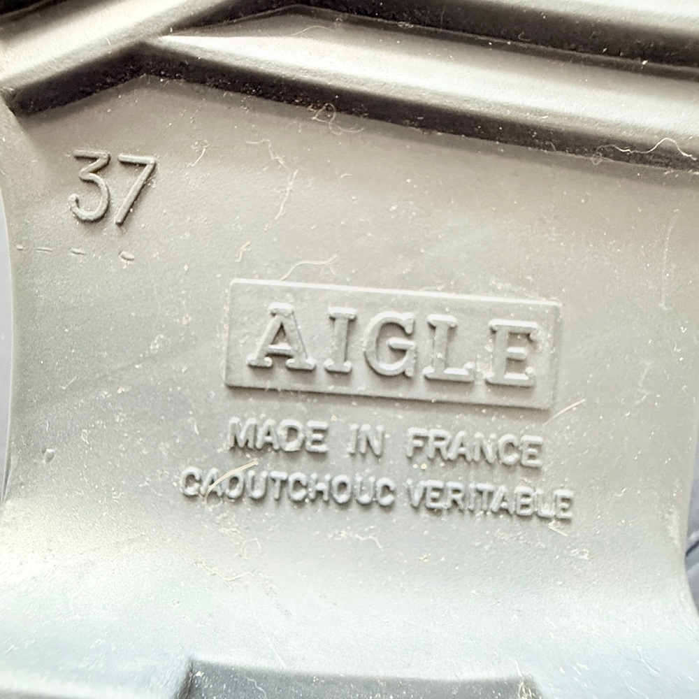 Aigle Black and Green Winter Rain Boots - Picture 5 of 5